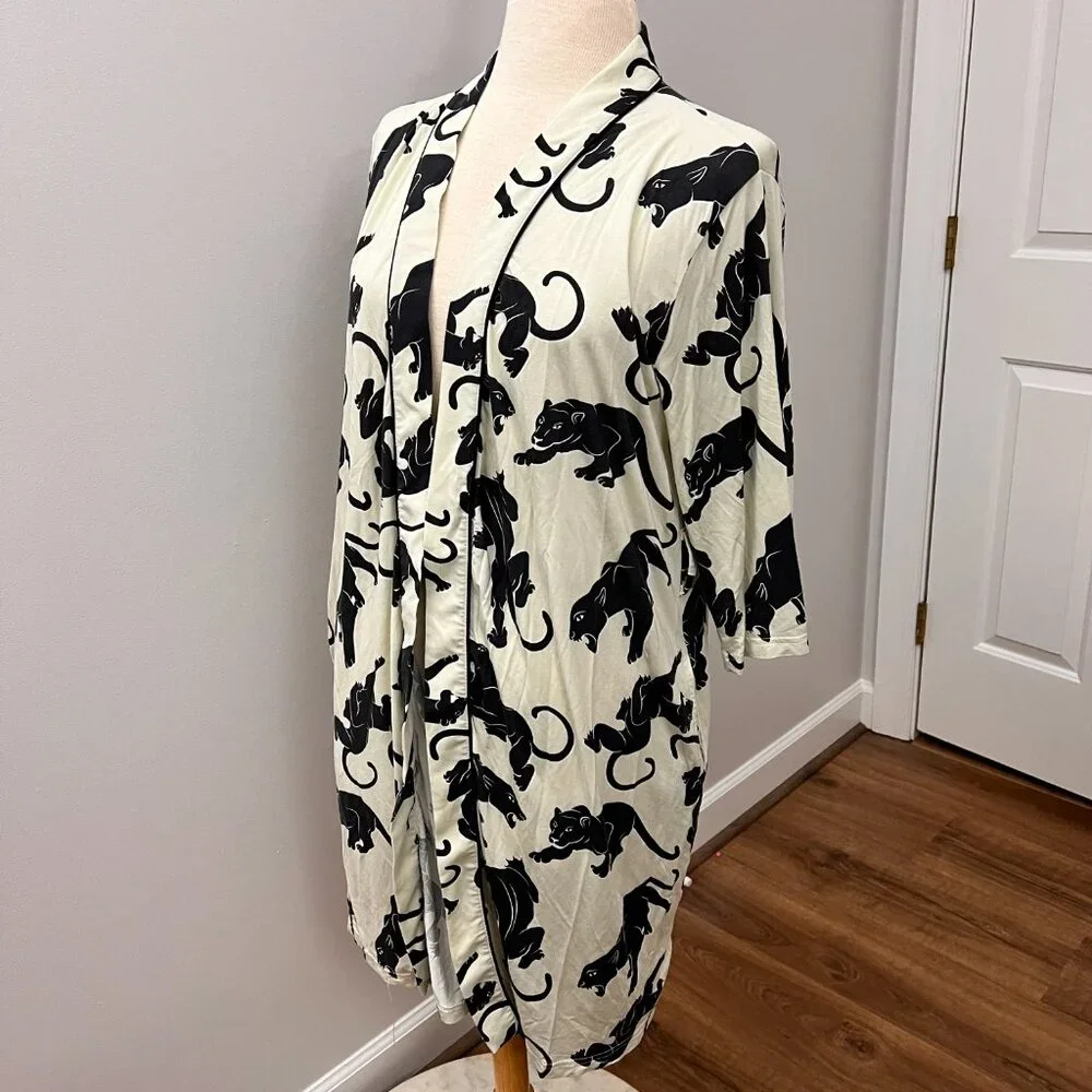 Kilo Brava Panther Short Loungewear Robe Sz L